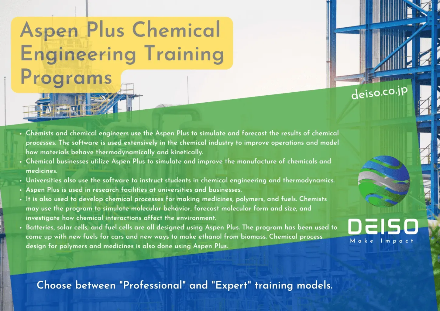 Aspen Plus chemical engineering training programs information
