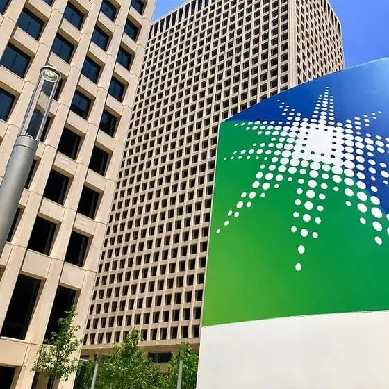 Modern building with geometric architecture design