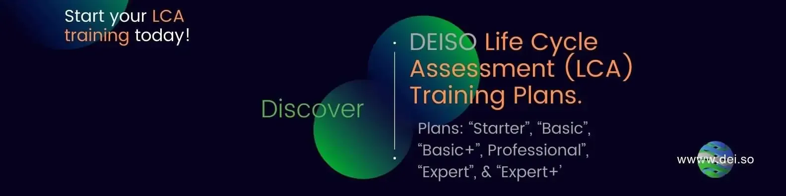 Life Cycle Assessment training plans advertisement