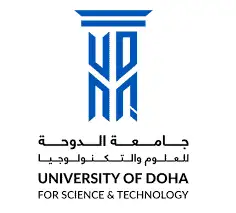 Logo van de Universiteit van Doha voor Wetenschap en Technologie