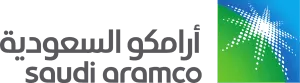 Aramco Saudi Aramco logo, Arabic and English text.