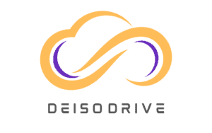 Logo cloud Deisodrive avec un design orange et violet