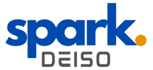 Spark DEISO logo avec design bleu et orange.