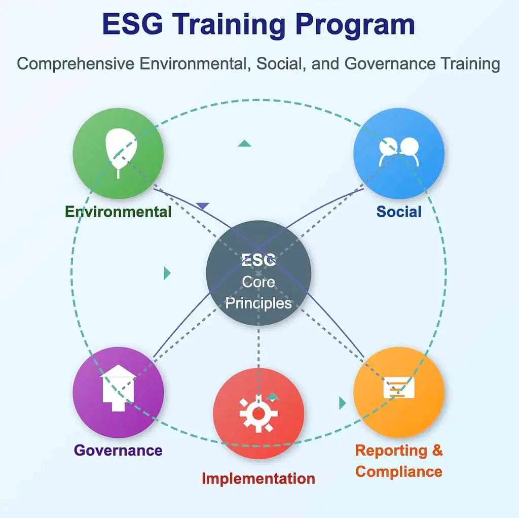 Diagramma dei principi fondamentali del programma di formazione ESG