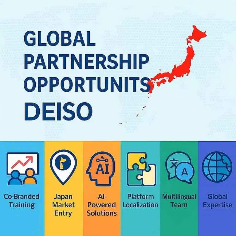 Global partnership opportunities with Deiso services in Japan.