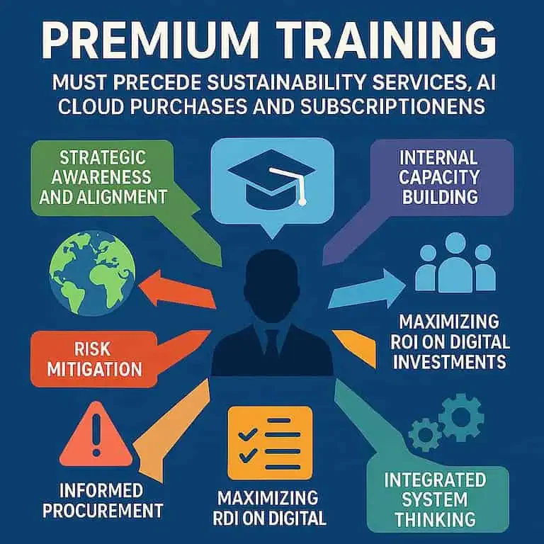 Diagramma dei vantaggi della formazione premium per gli investimenti digitali.