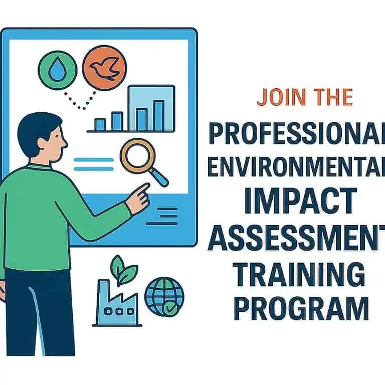Environmental impact assessment training program illustration.