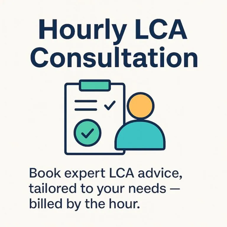 Hourly LCA consultation and expert advice service.