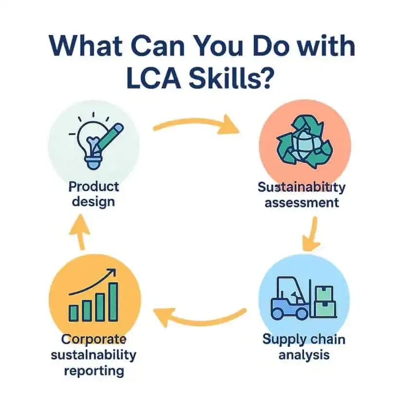 LCA skills: design, assessment, analysis, reporting cycle