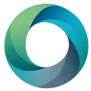 Design del logo circolare astratto colorato