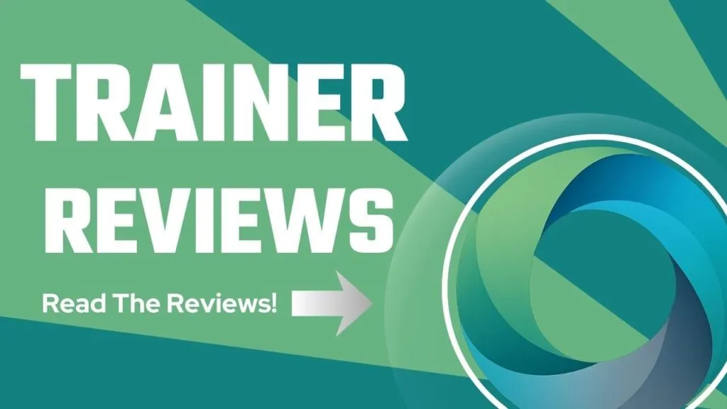 Trainer reviews graphic with text and arrow