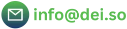 Email icon with address info@dei.so