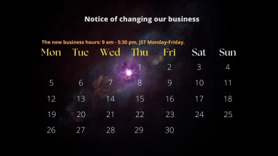 Calendario di aggiornamento degli orari di lavoro con sfondo galassia