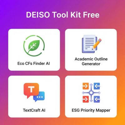 DEISO Toolkit: strumenti di intelligenza artificiale ecologici, accademici, testuali ed ESG.